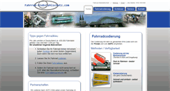 Desktop Screenshot of fahrrad-diebstahlschutz.com