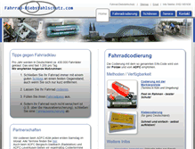 Tablet Screenshot of fahrrad-diebstahlschutz.com